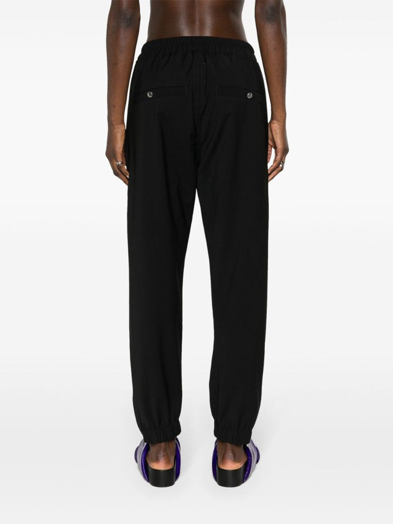Black Drop-crotch Wool Sweatpants