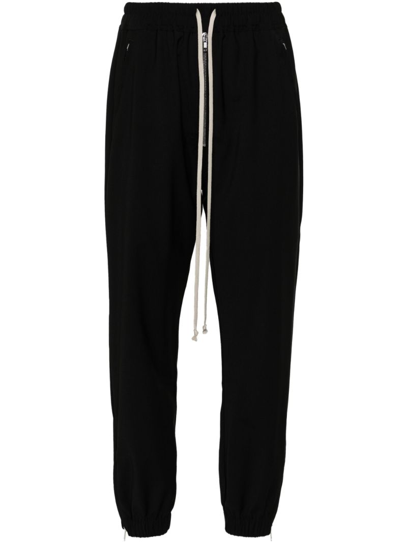 Black Drop-crotch Wool Sweatpants