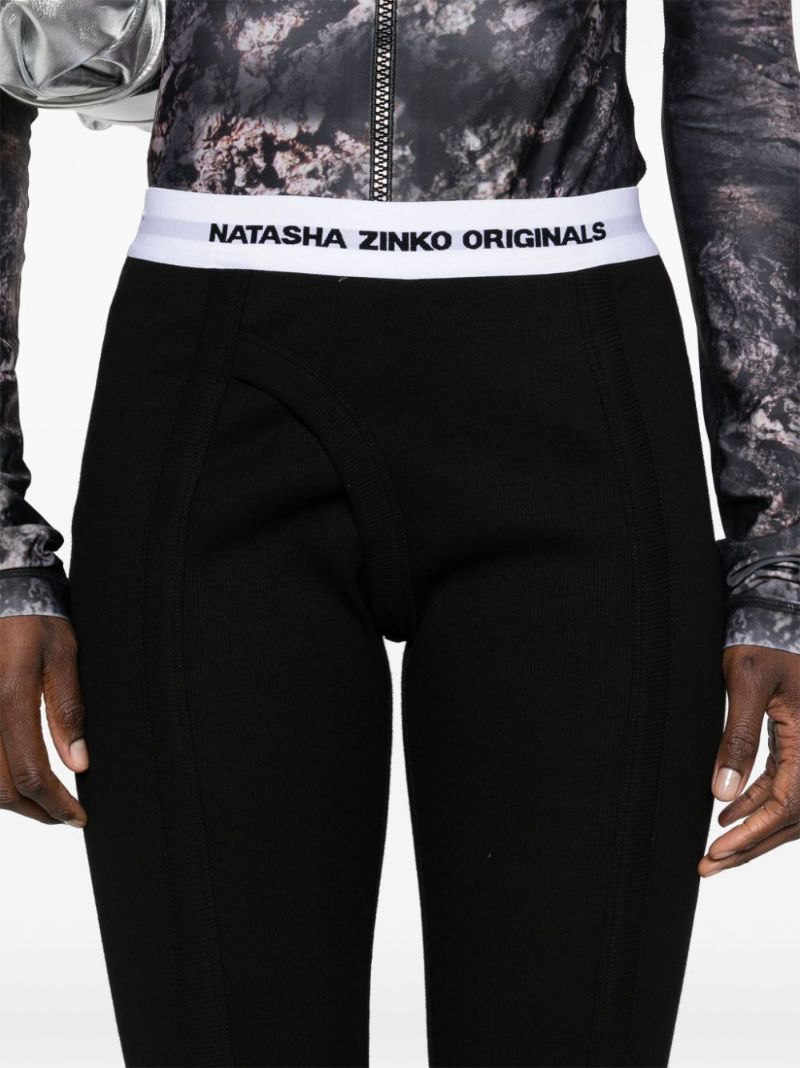 Black Logo-waistband Bike Shorts