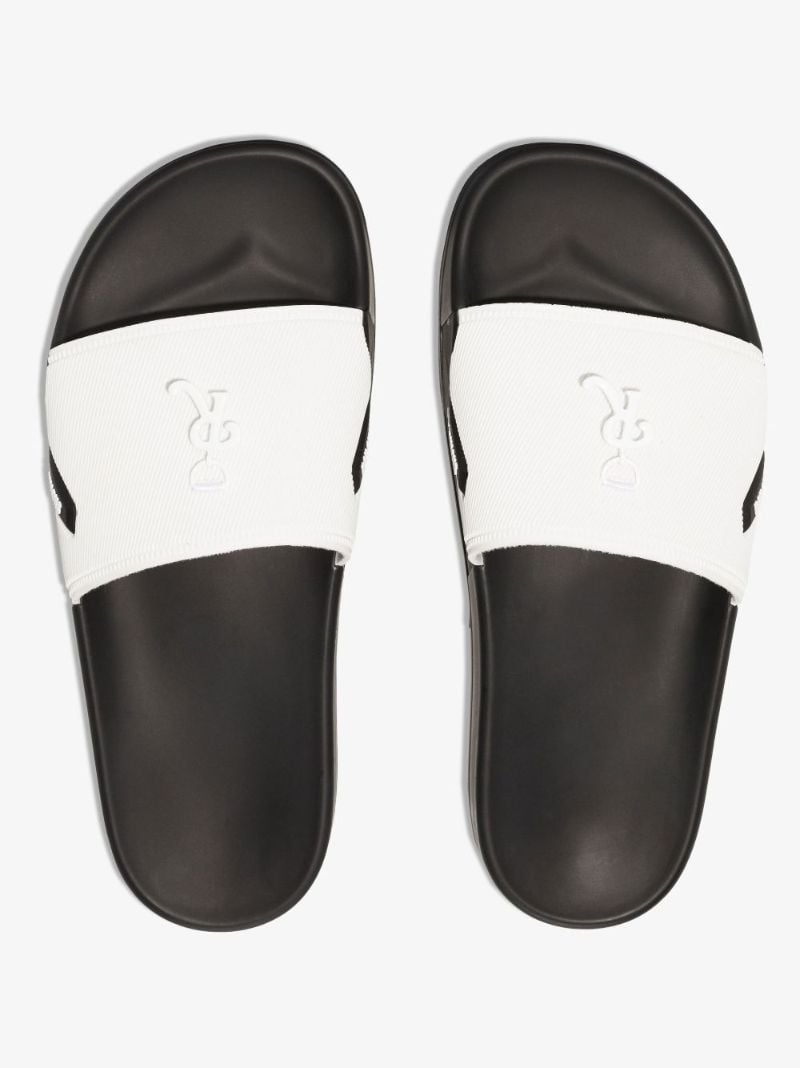 White Astra Logo Rubber Slides