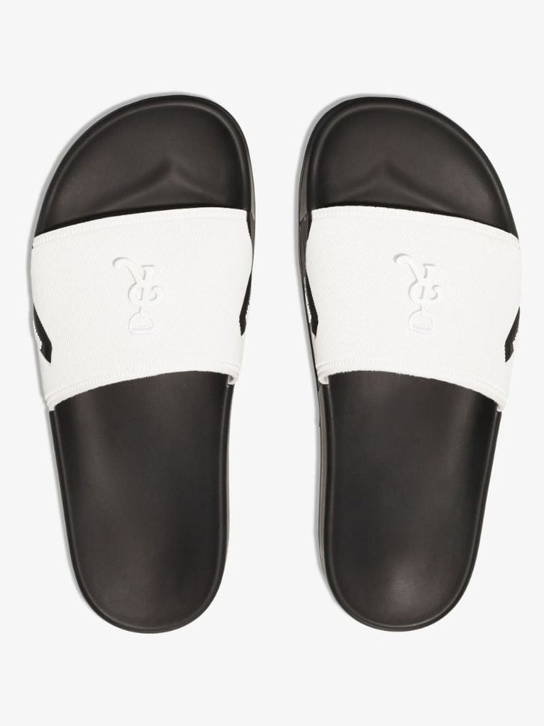 White Astra Logo Rubber Slides