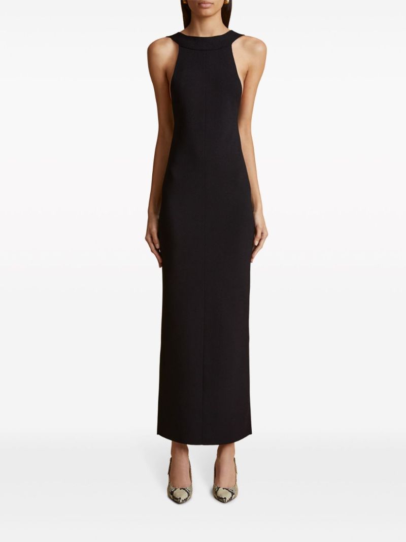 Black Halterneck Maxi Dress