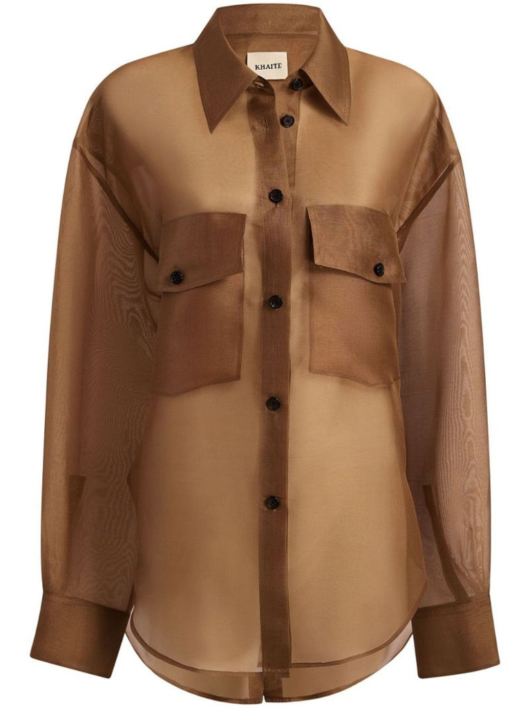 Brown Mahmet Silk Shirt