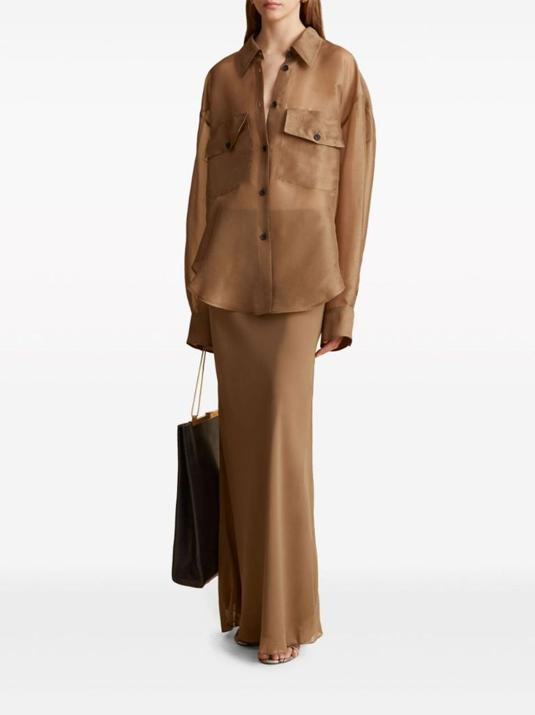 Brown Mahmet Silk Shirt