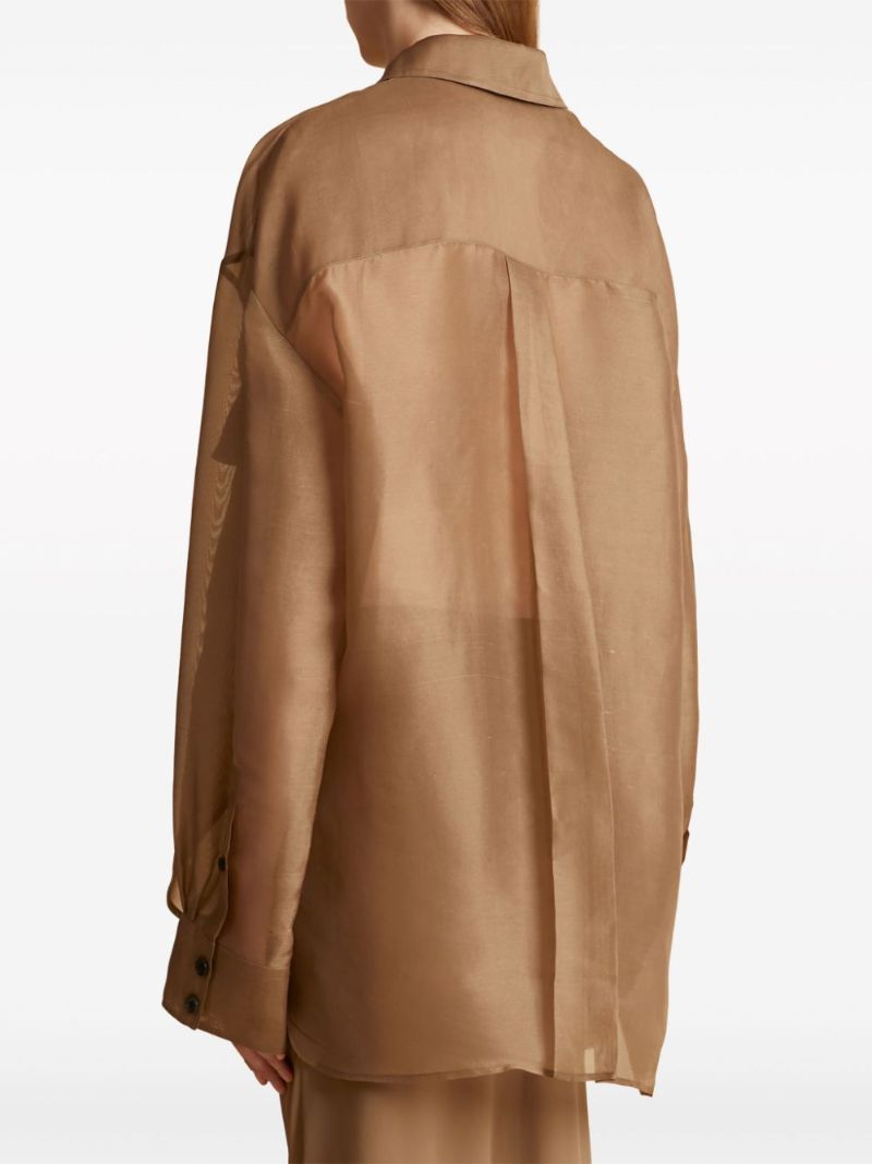 Brown Mahmet Silk Shirt