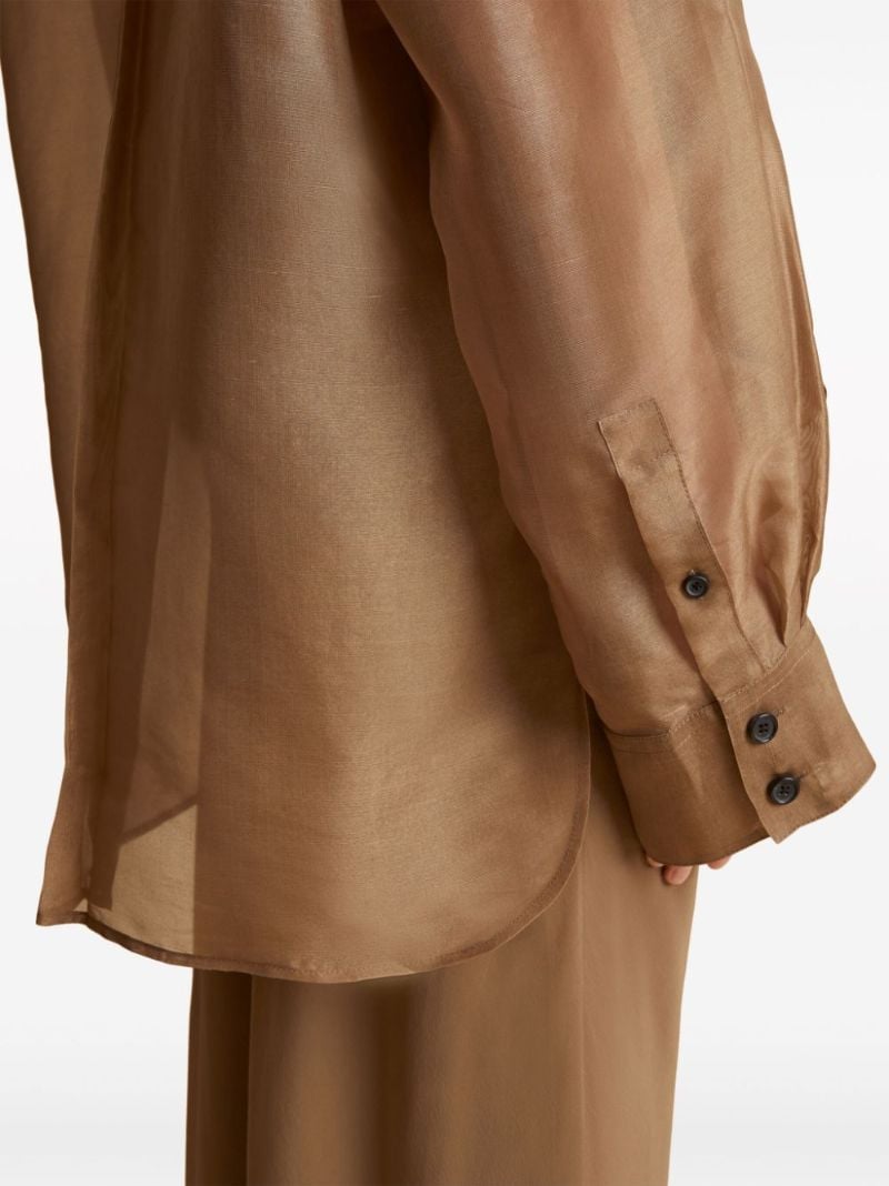 Brown Mahmet Silk Shirt