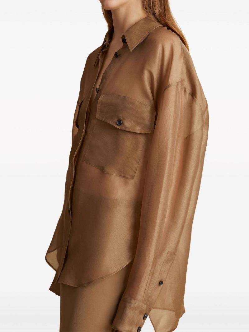 Brown Mahmet Silk Shirt