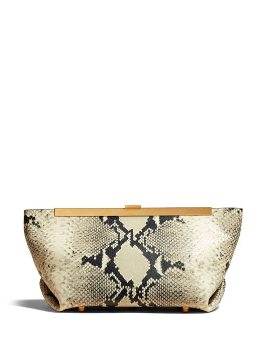 Neutral Aimee Leather Clutch Bag