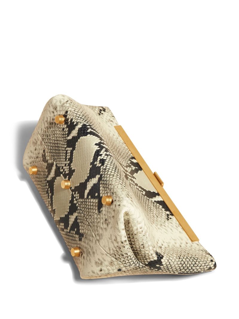 Neutral Aimee Leather Clutch Bag