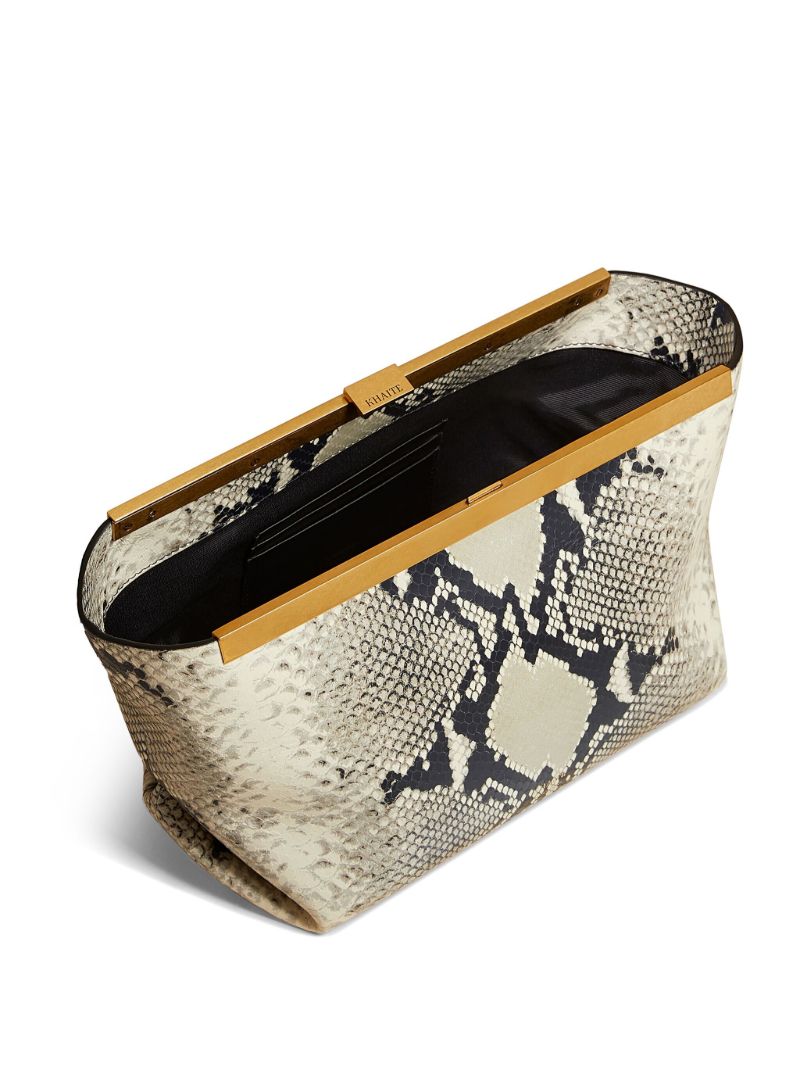 Neutral Aimee Leather Clutch Bag