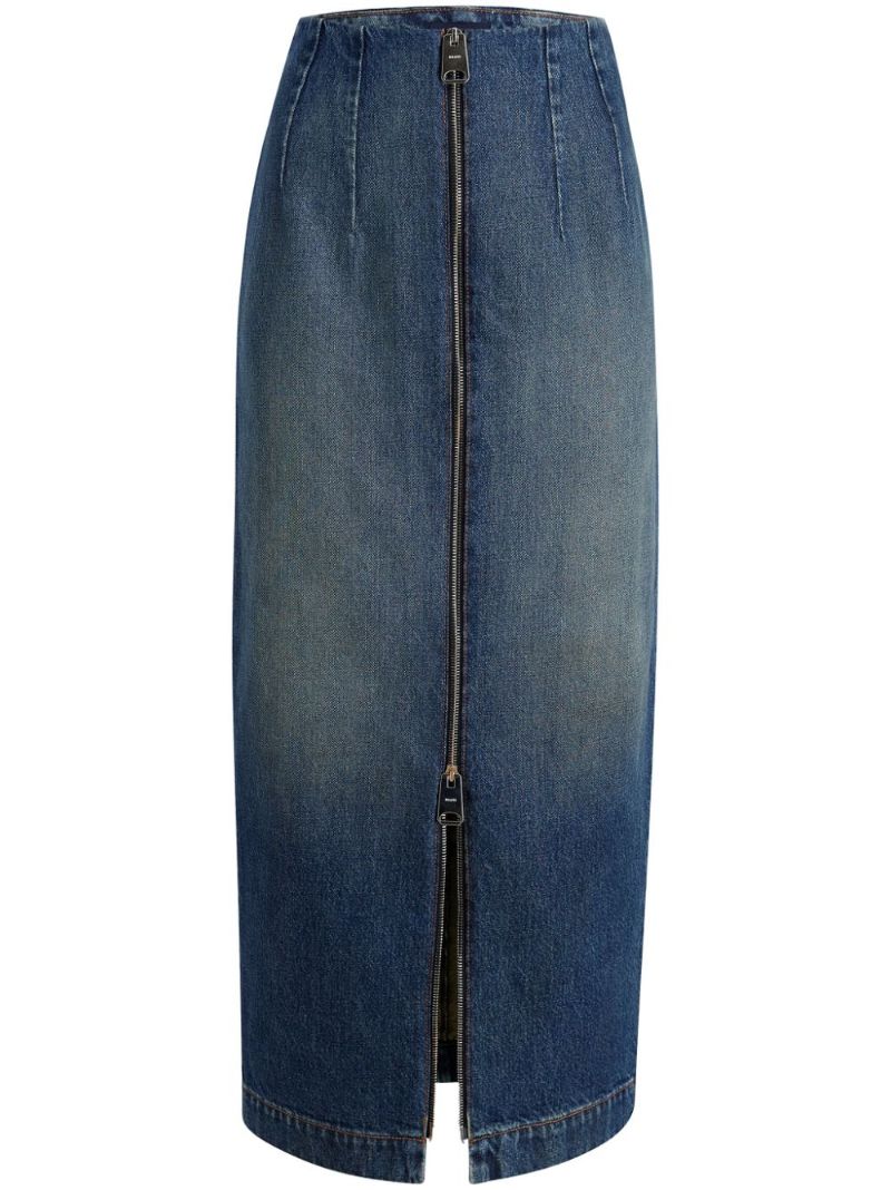 Blue Ruly Denim Midi Skirt