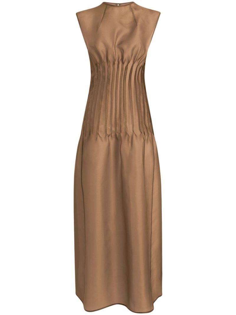 Brown Wes Silk Maxi Dress