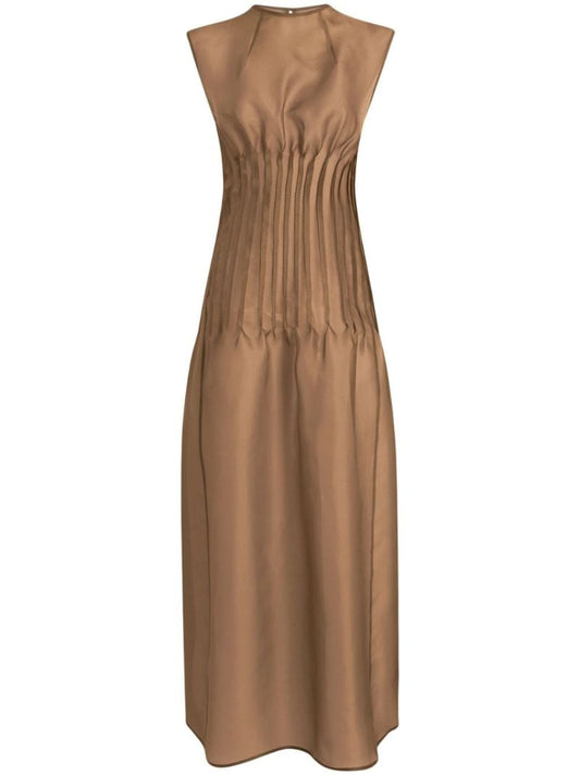 Brown Wes Silk Maxi Dress
