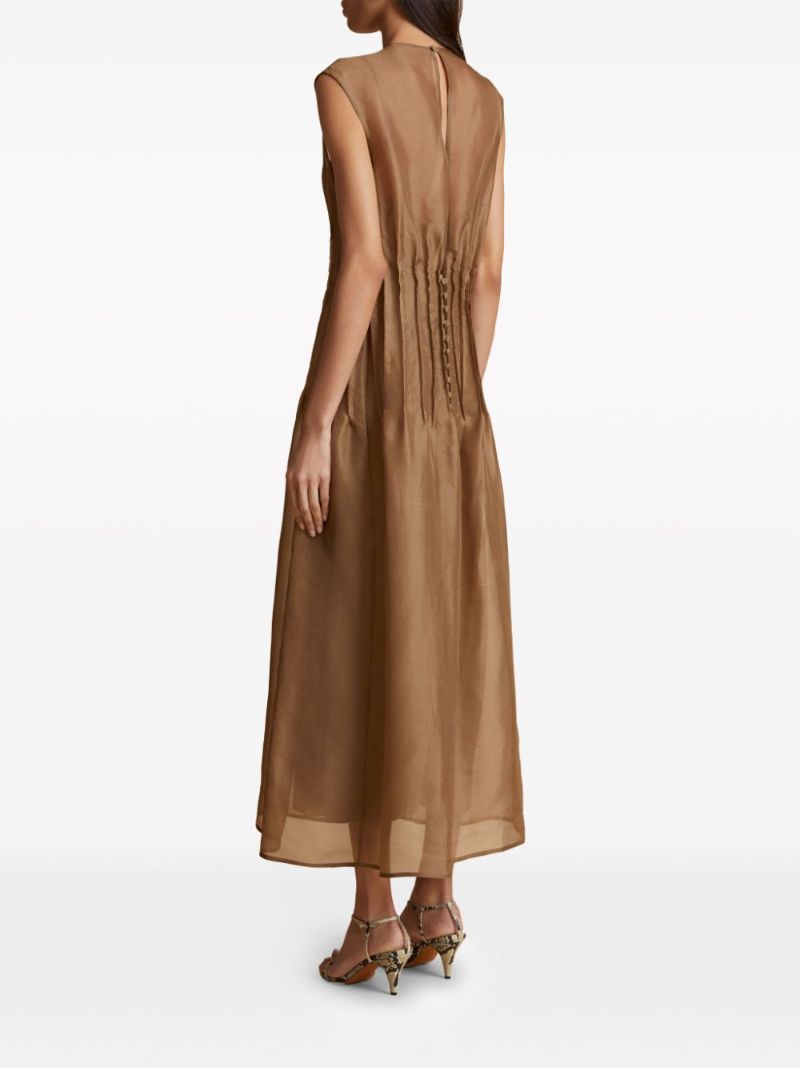 Brown Wes Silk Maxi Dress