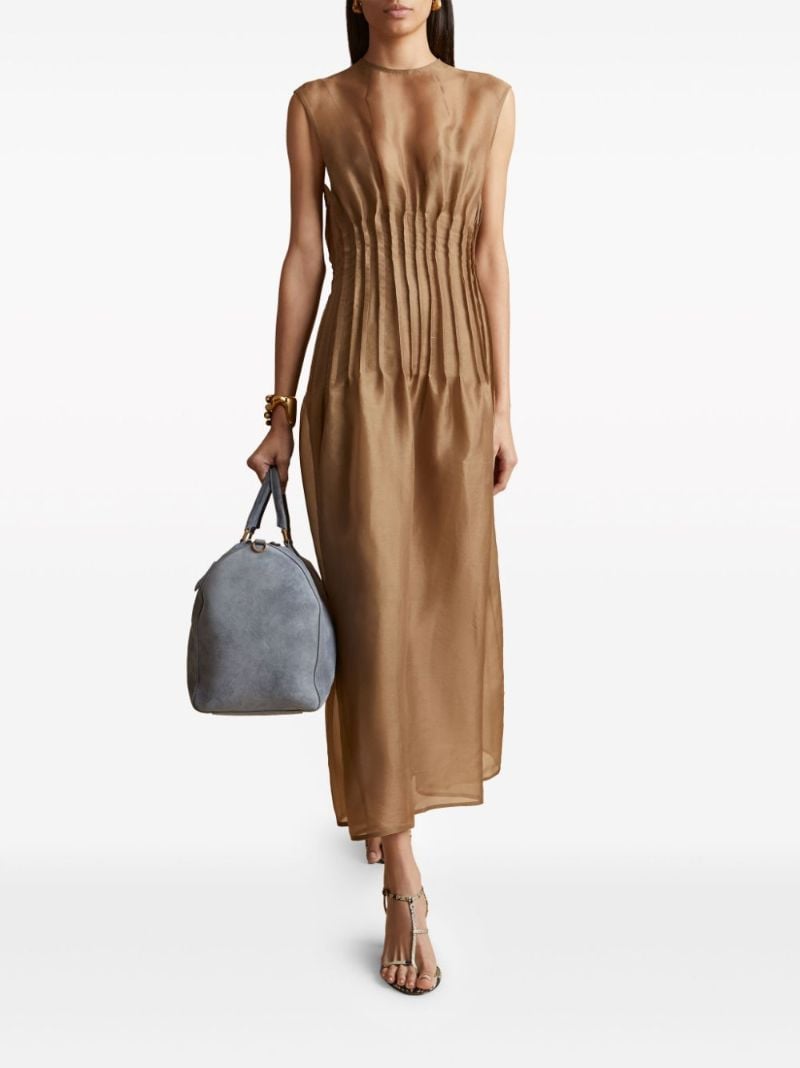 Brown Wes Silk Maxi Dress