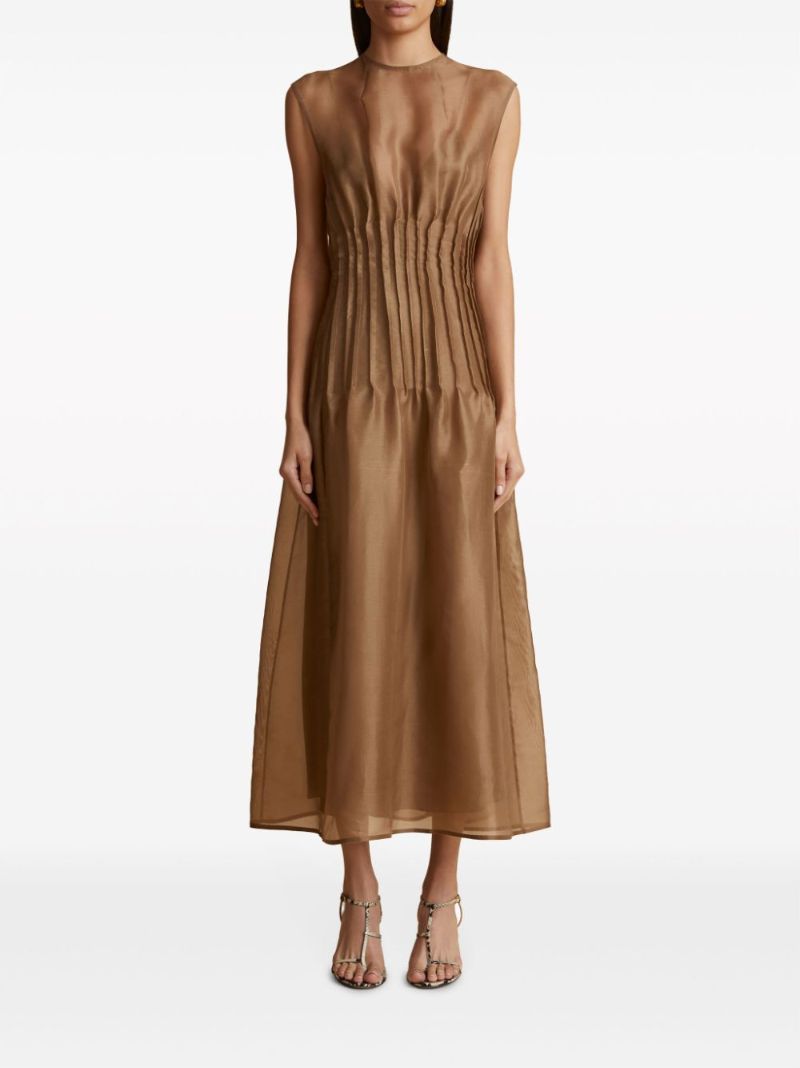 Brown Wes Silk Maxi Dress