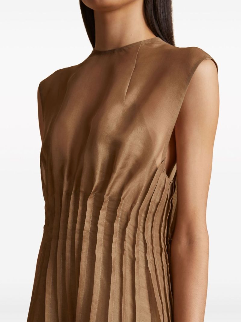 Brown Wes Silk Maxi Dress