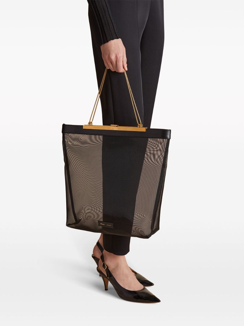 Black the Augusta Mesh Tote Bag