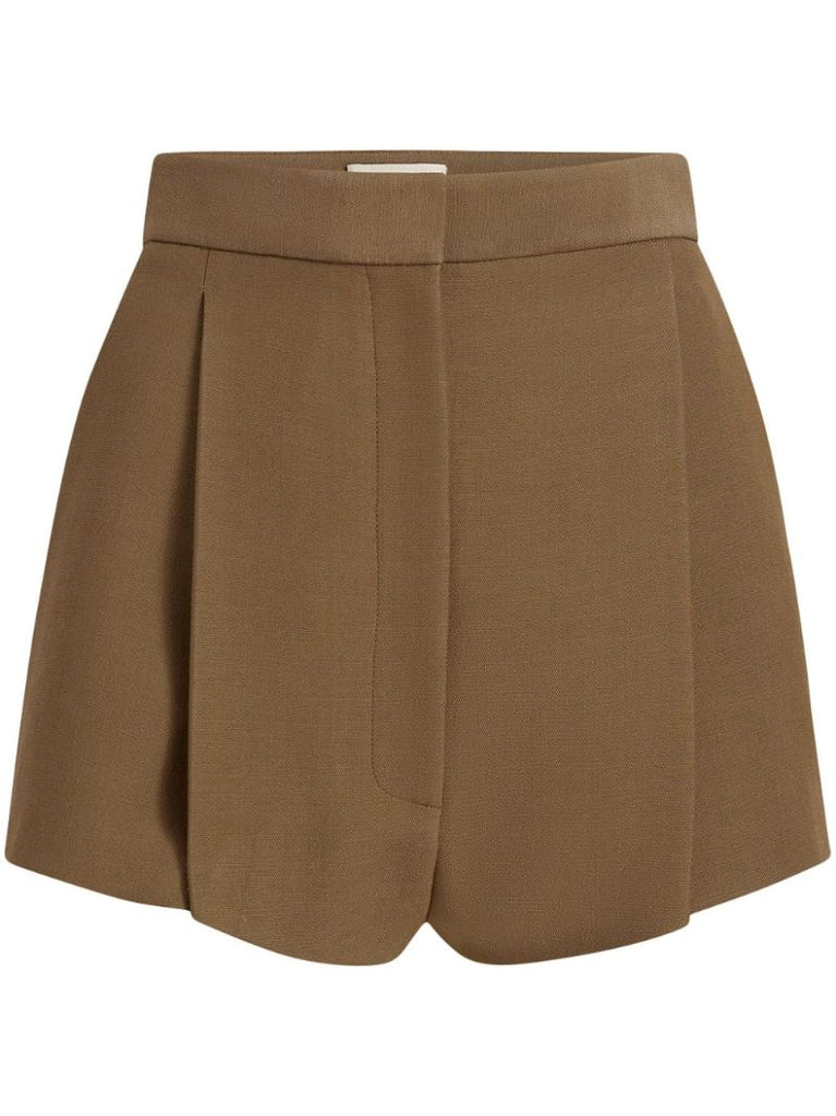 Brown High-waisted Shorts