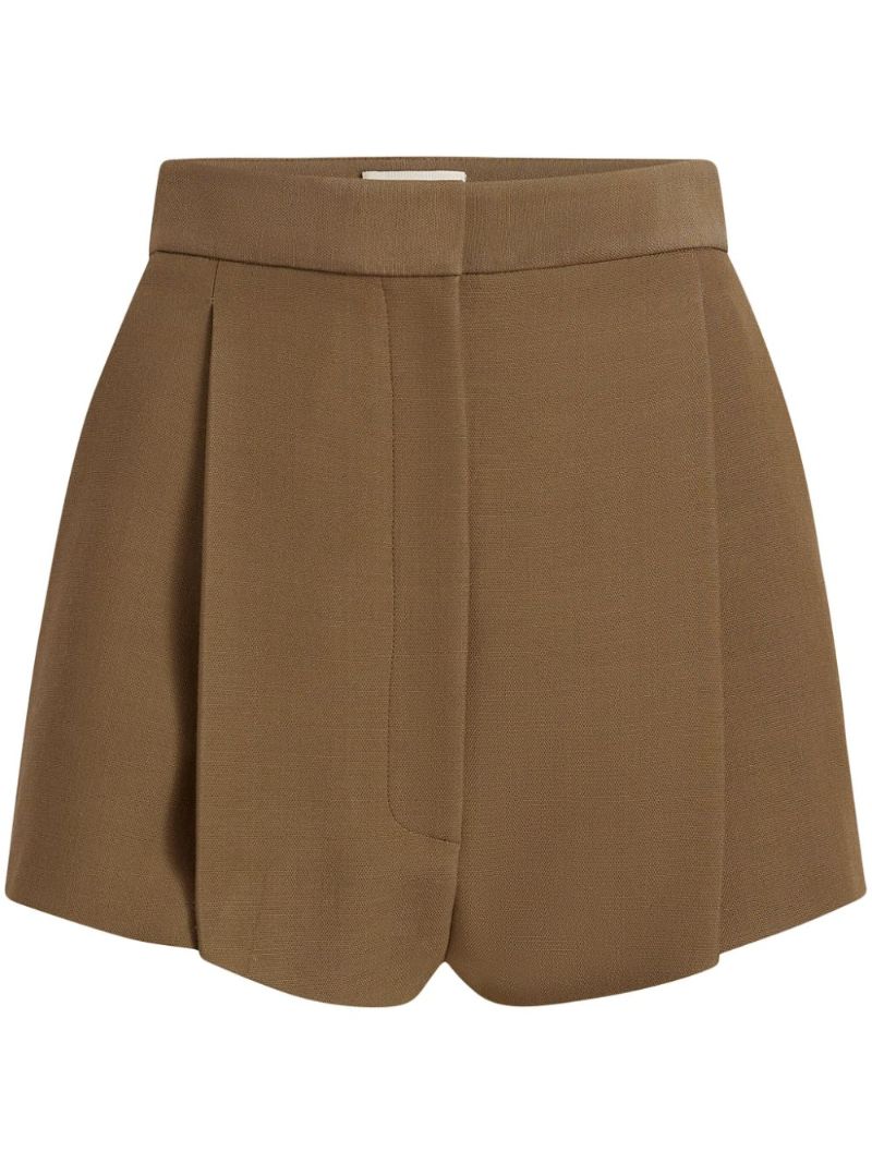 Brown High-waisted Shorts