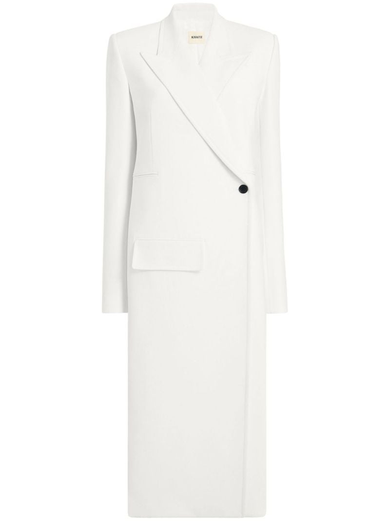 White Cobble Double-breasted Coat