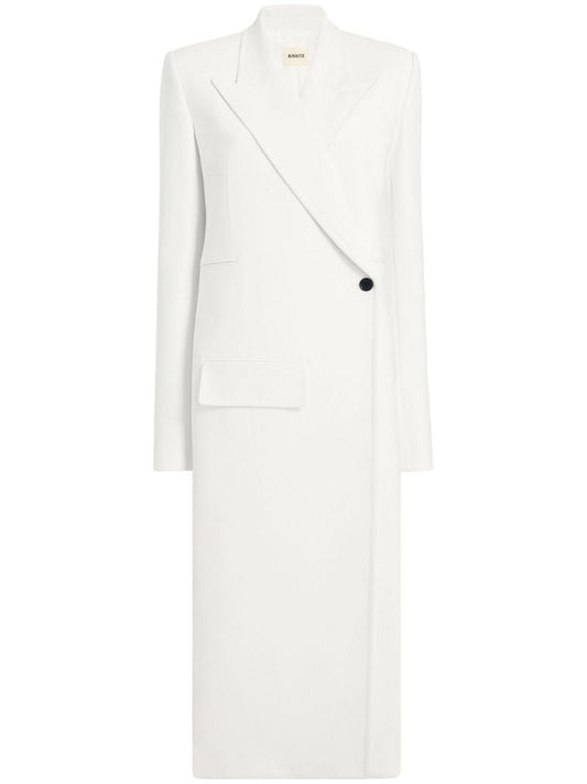 White Cobble Double-breasted Coat