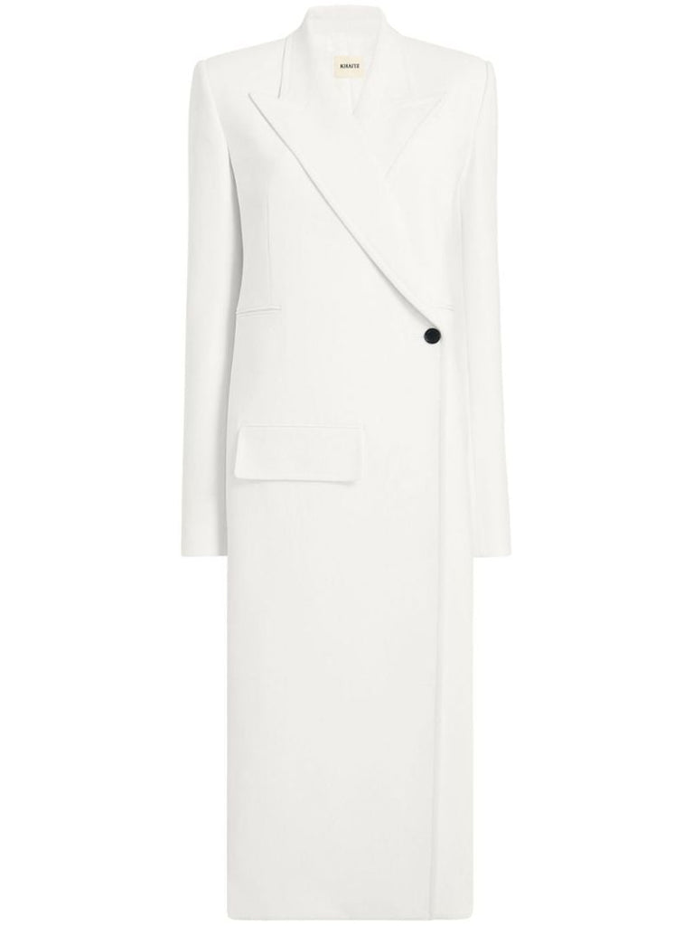White Cobble Double-breasted Coat