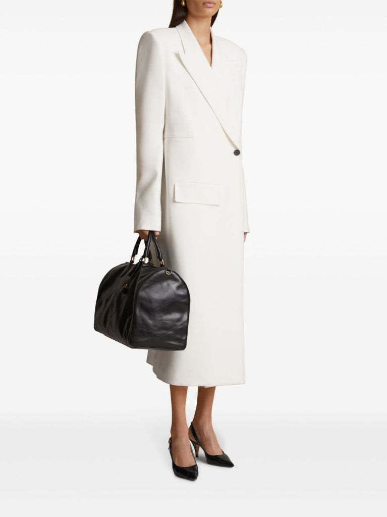 White Cobble Double-breasted Coat