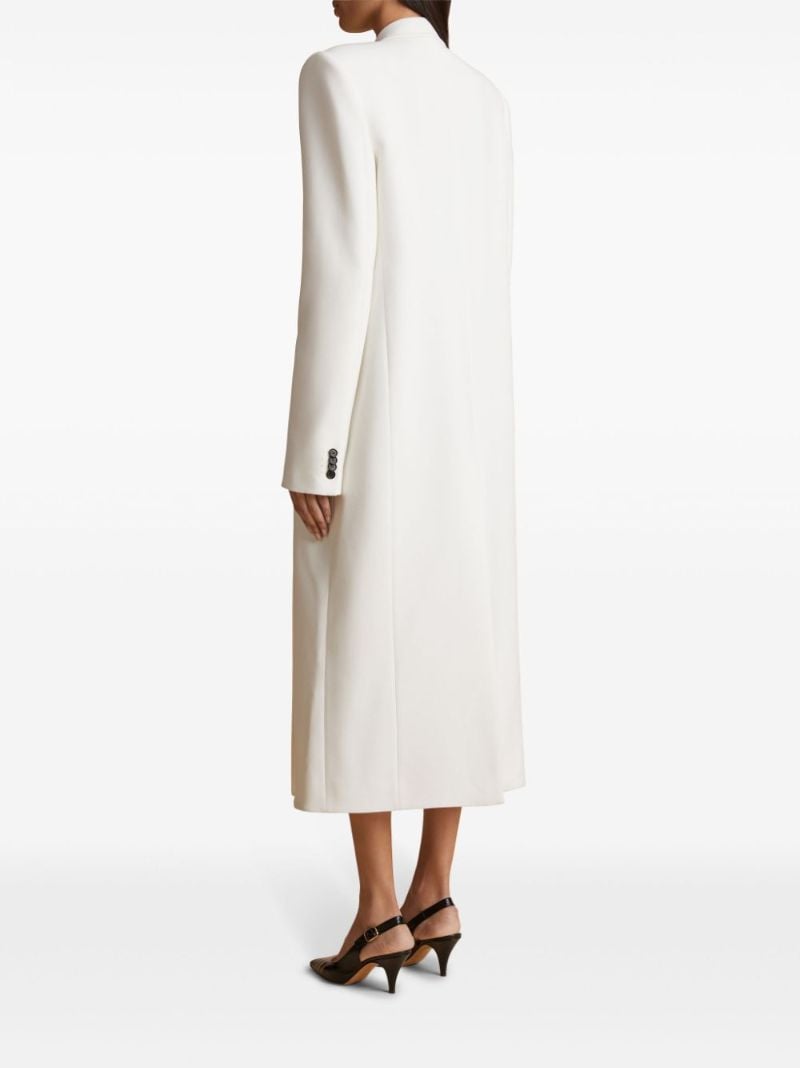 White Cobble Double-breasted Coat