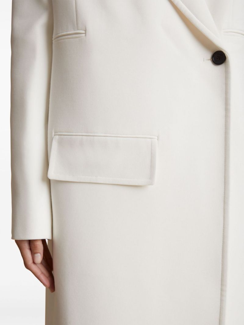 White Cobble Double-breasted Coat