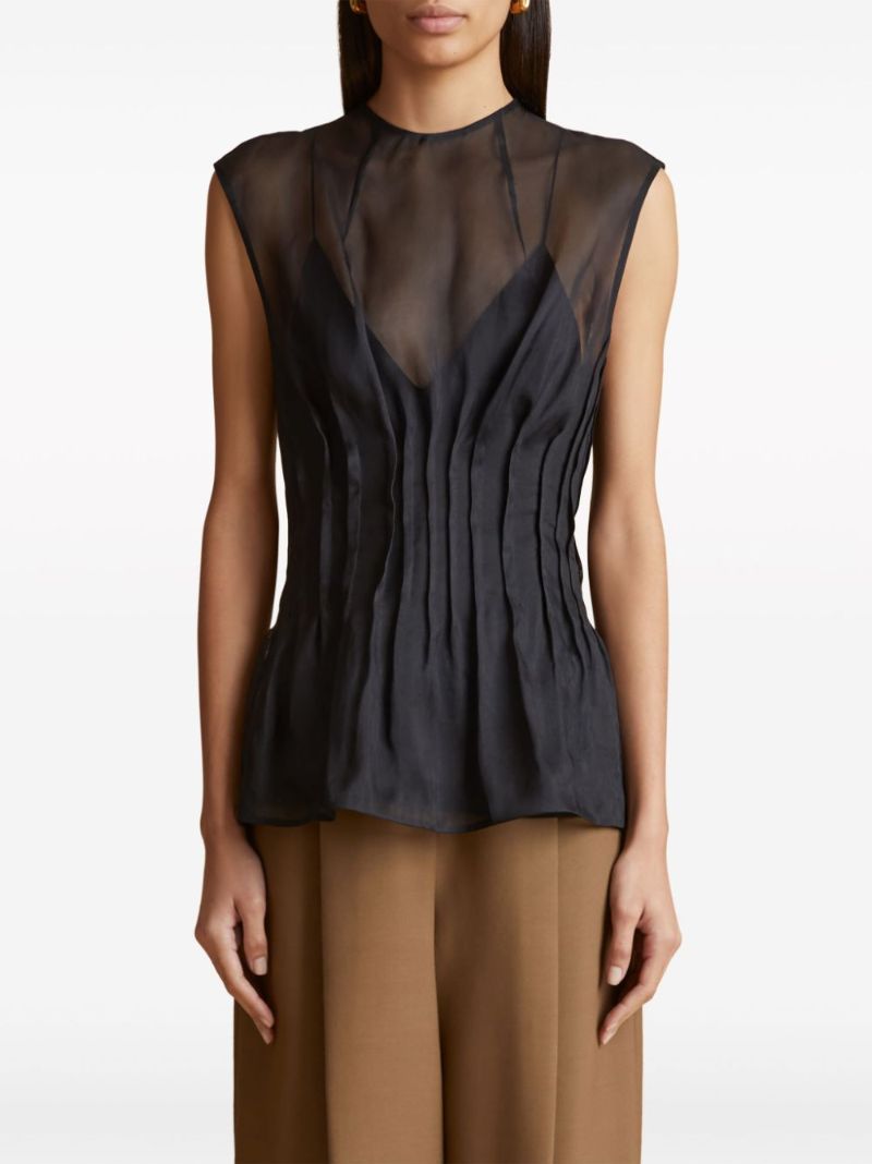 Black Westin Silk Top