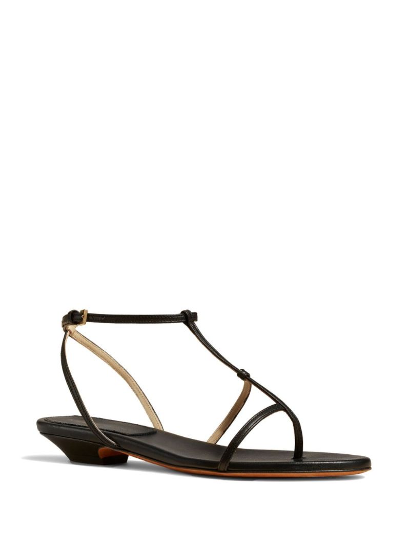 Black the Jones Leather Sandals