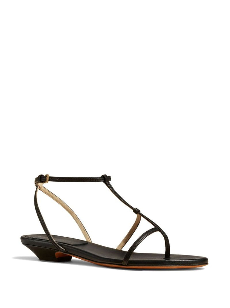 Black the Jones Leather Sandals