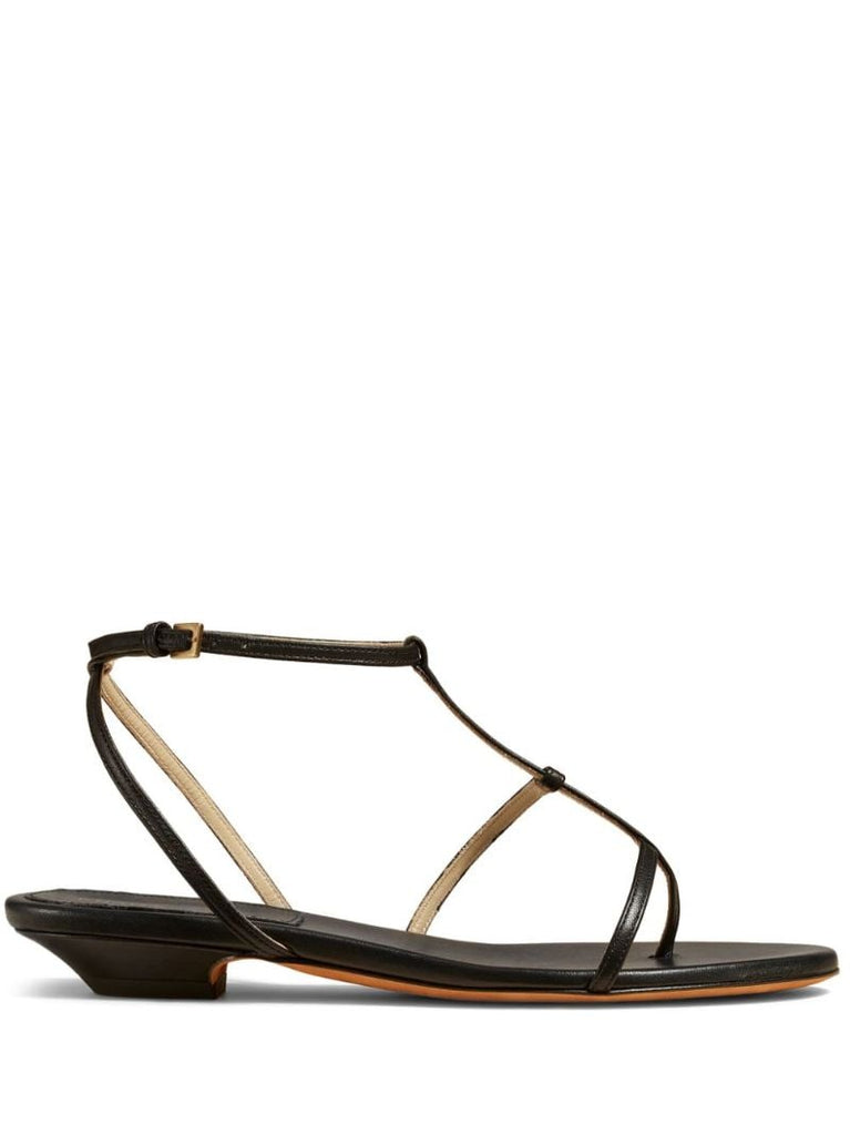 Black the Jones Leather Sandals