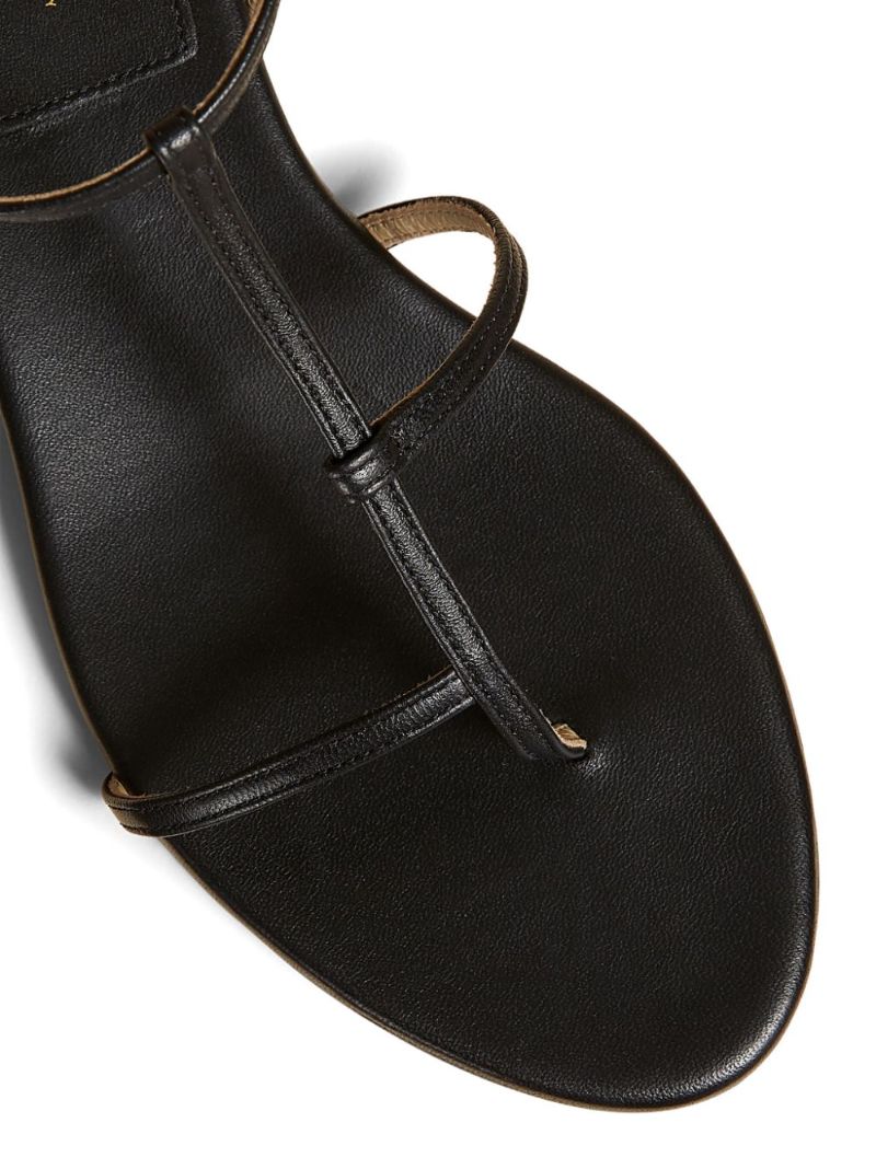 Black the Jones Leather Sandals