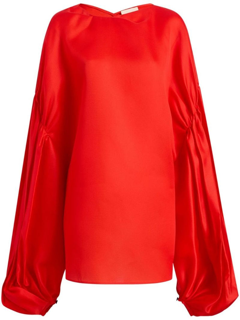 Red Quico Silk Blouse