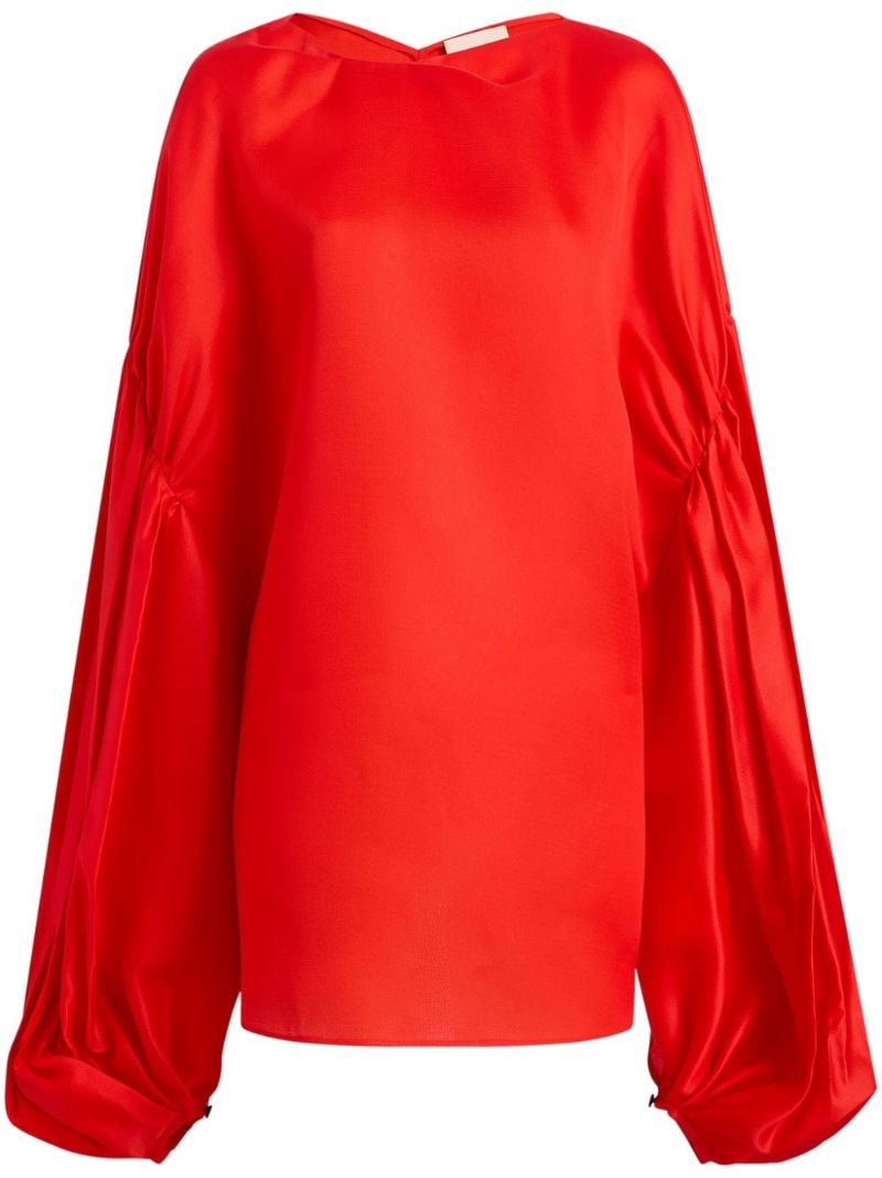 Red Quico Silk Blouse