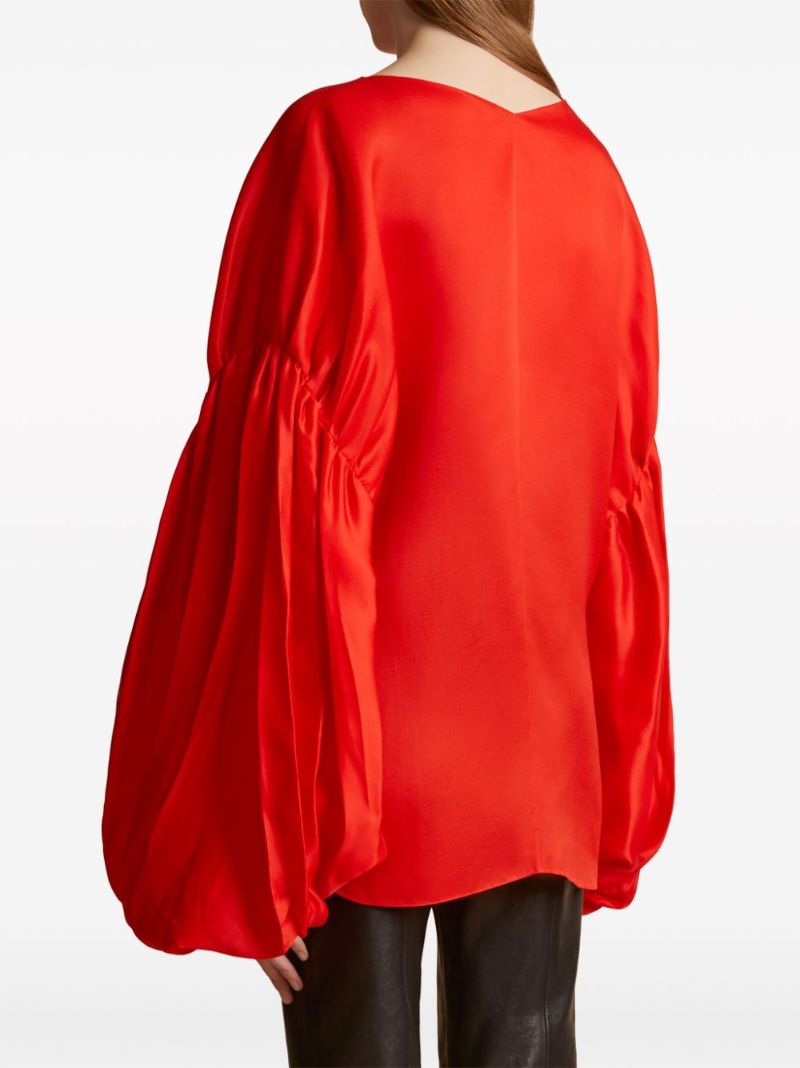 Red Quico Silk Blouse