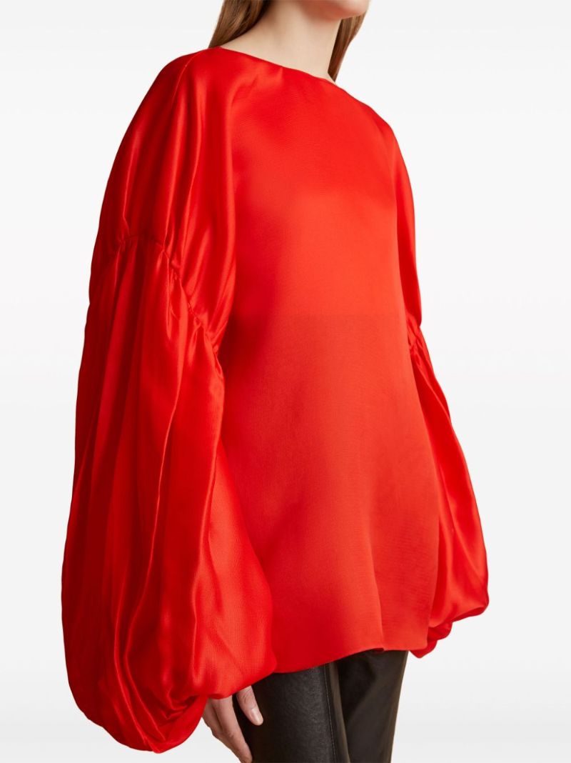 Red Quico Silk Blouse