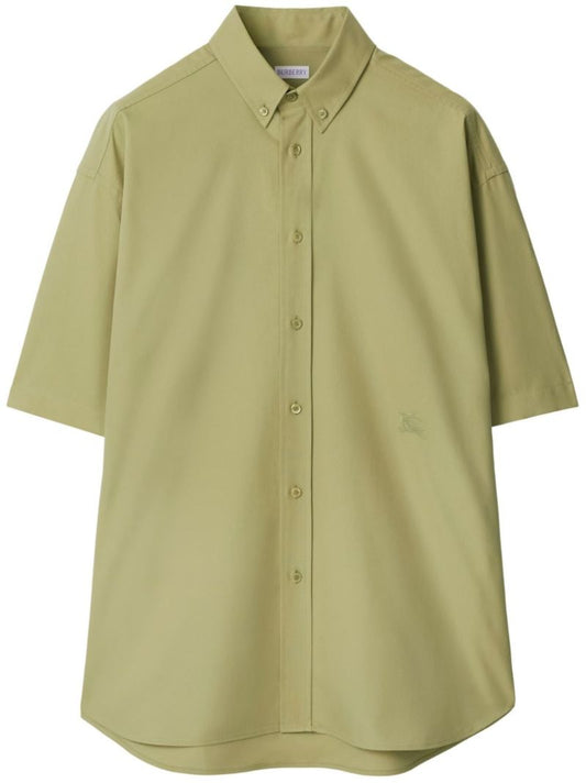 Green Cotton Short-sleeve Shirt