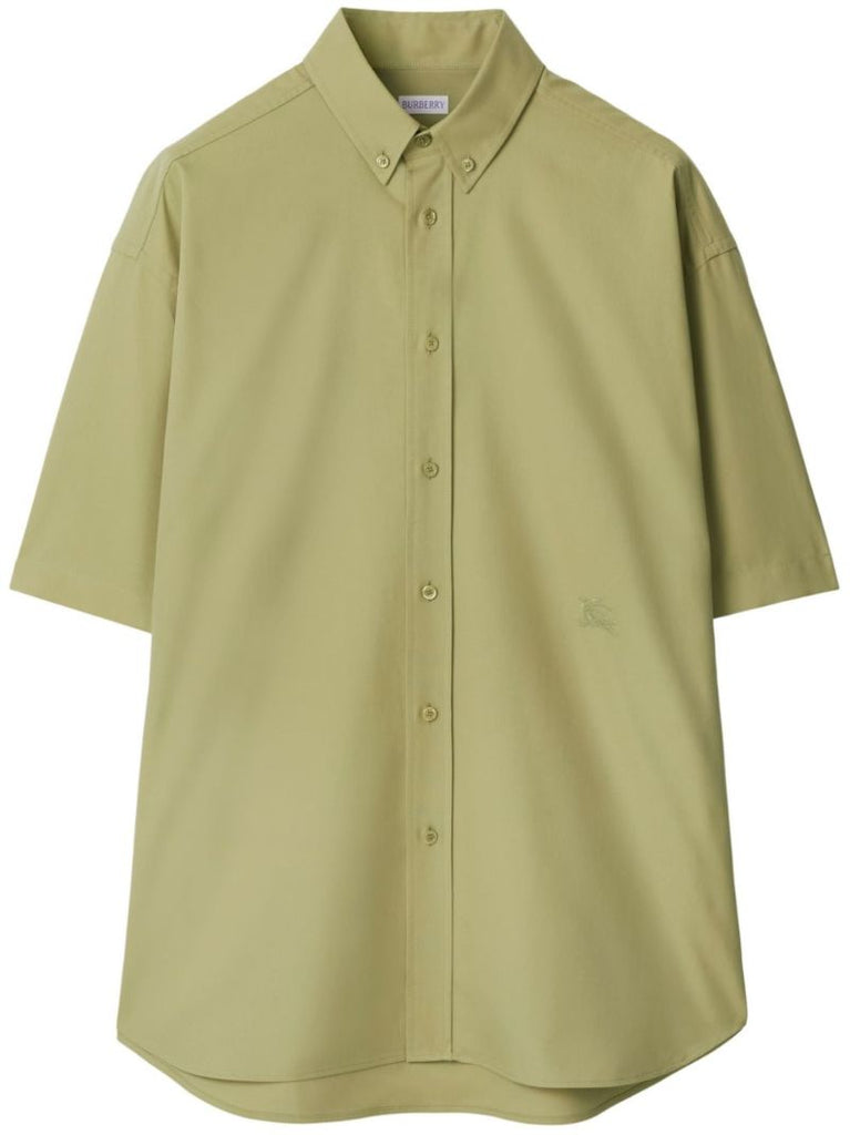 Green Cotton Short-sleeve Shirt