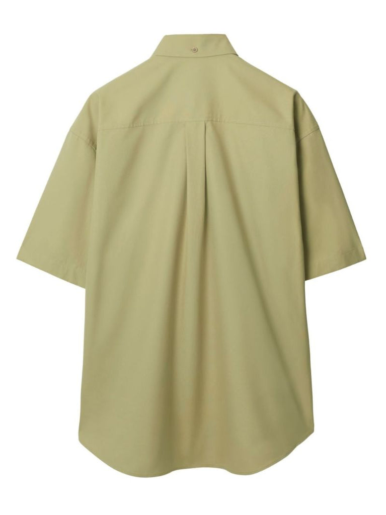 Green Cotton Short-sleeve Shirt