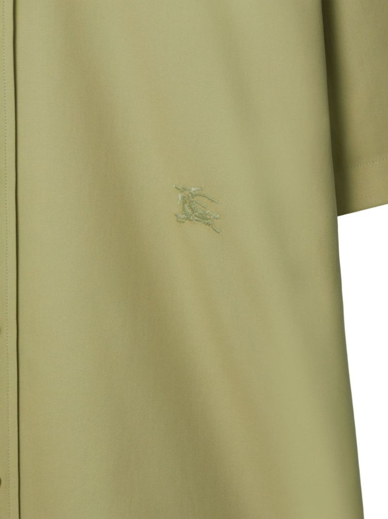 Green Cotton Short-sleeve Shirt