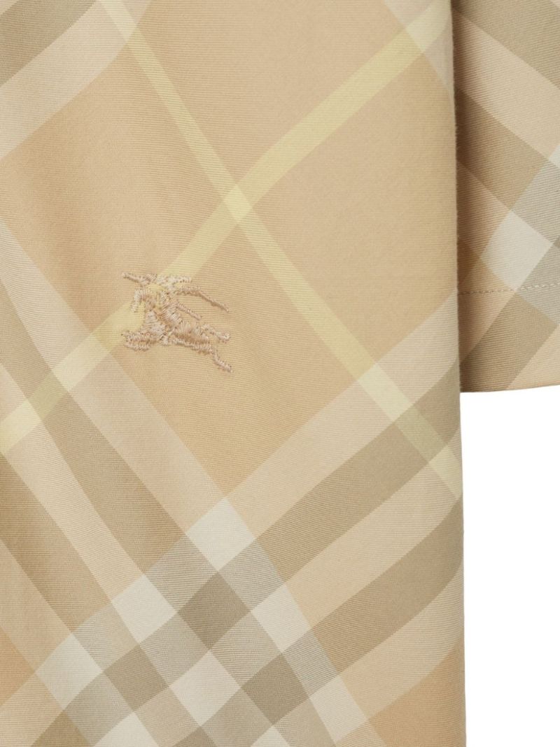 Neutral Checked Cotton Shirt