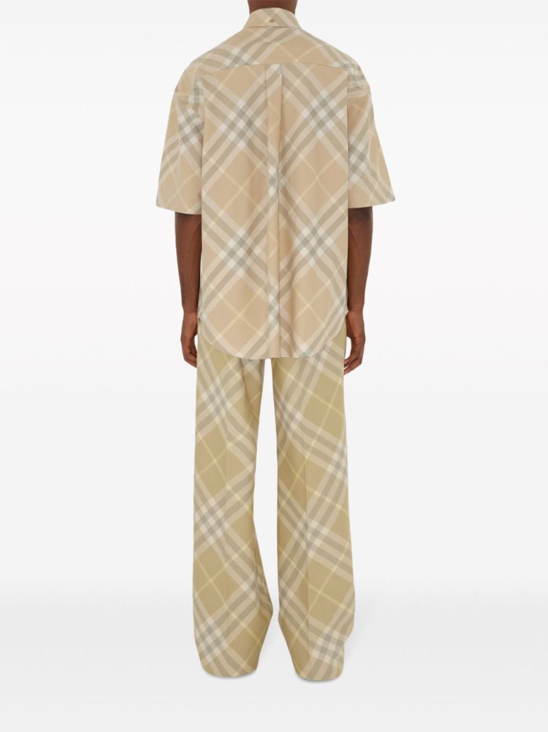 Neutral Checked Cotton Shirt