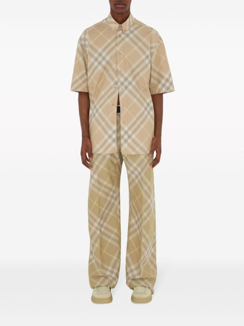 Neutral Checked Cotton Shirt