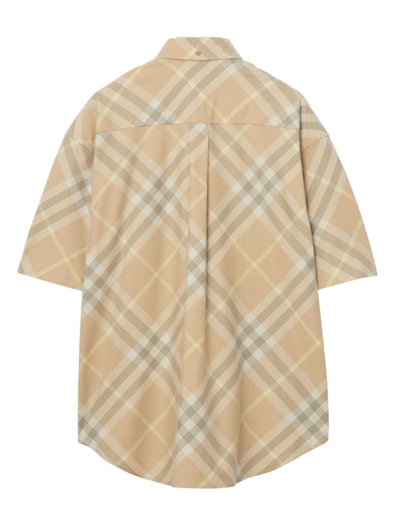 Neutral Checked Cotton Shirt