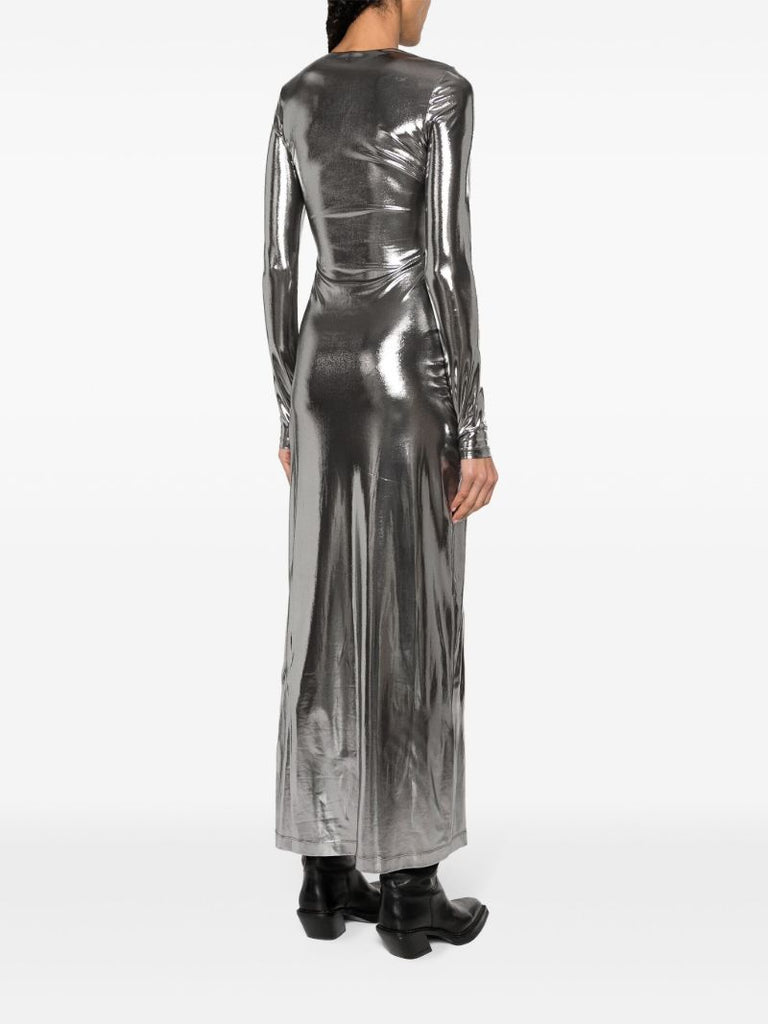 Silver-tone D-mathi LamÃ_x0083_Â© Dress
