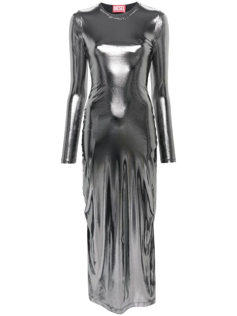 Silver-tone D-mathi LamÃ_x0083_Â© Dress