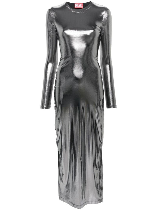 Silver-tone D-mathi LamÃ_x0083_Â© Dress